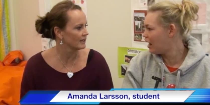 Se den avslutade intervjun med Amanda och Petronella
